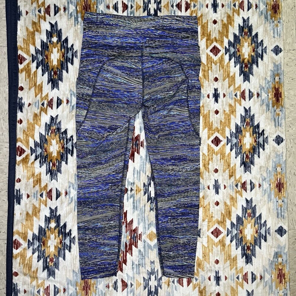 Lululemon Fast Free Tight Non-Reflective Nulux in Interconnect Blue Sz 10 - Picture 7 of 10